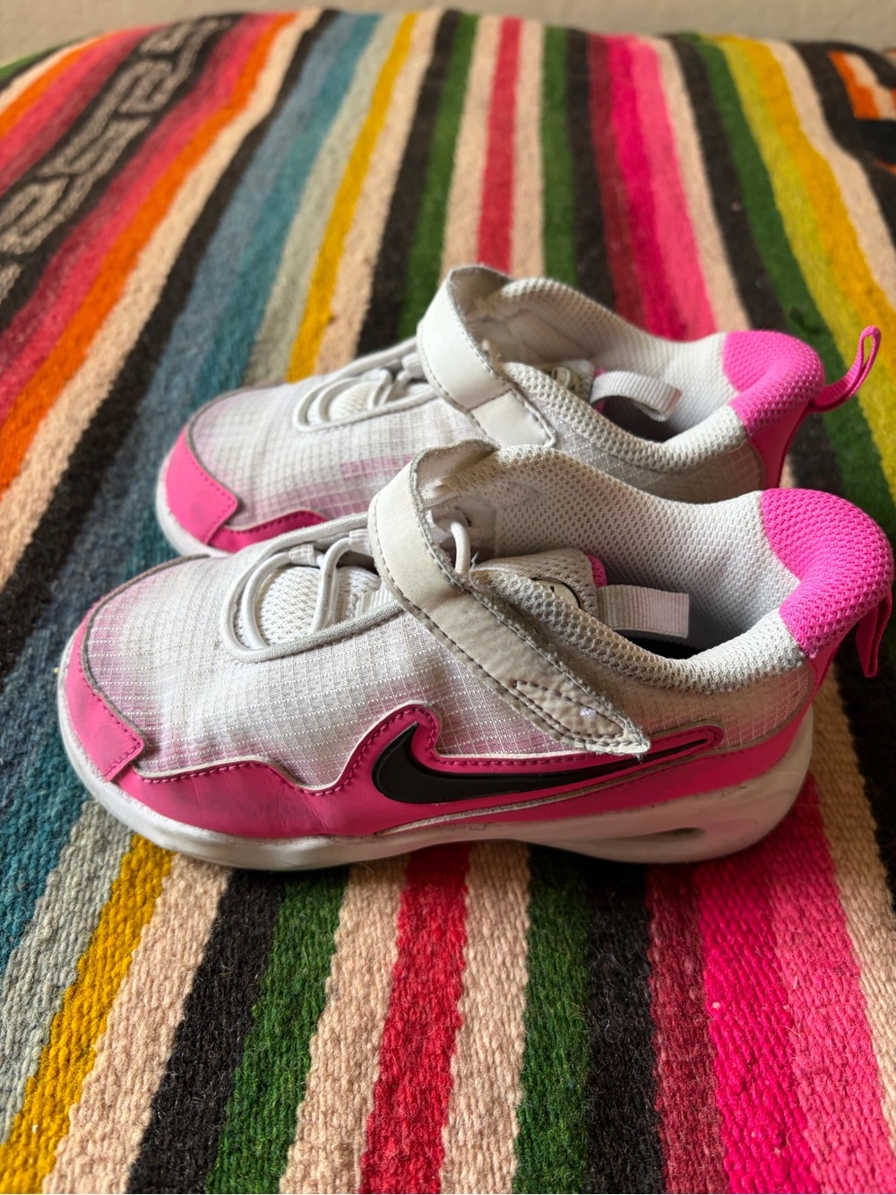 Kids Athletic Sneakers in White and Pink